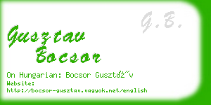 gusztav bocsor business card